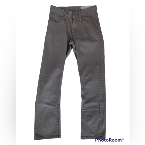 Lee Jeans Sure 2 Fit Slim Straight Leg Adjustable Dungaree’s Gray Boys Size 12S - Picture 1 of 13